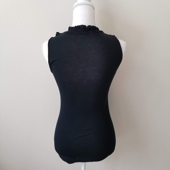 Papaya / Small / Black Ruffle Key Hole Front Tank - Picture 5 of 5